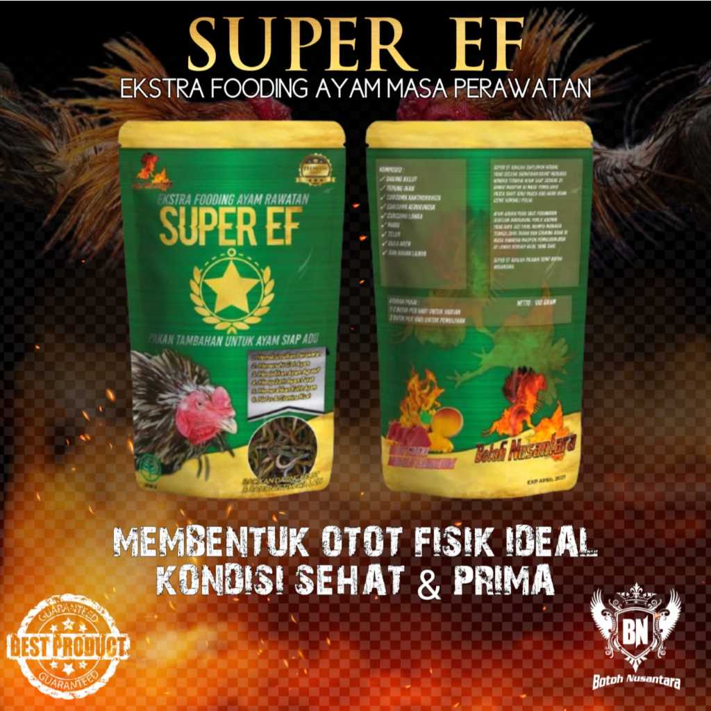 Extra fooding ayam aduan SUPER EF vitamin stamina otot nafas tenaga nafsu makan maksimal