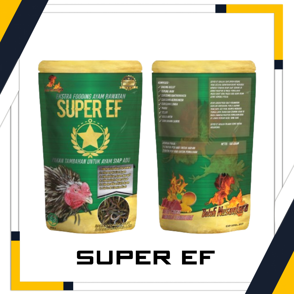 Extra fooding ayam aduan SUPER EF vitamin stamina otot nafas tenaga nafsu makan maksimal