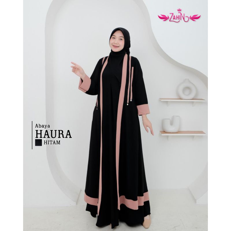 Haura Dress By Zahin/Gamis Abaya Zahin/Gamis Lebaran/Gamis Wanita Terbaru