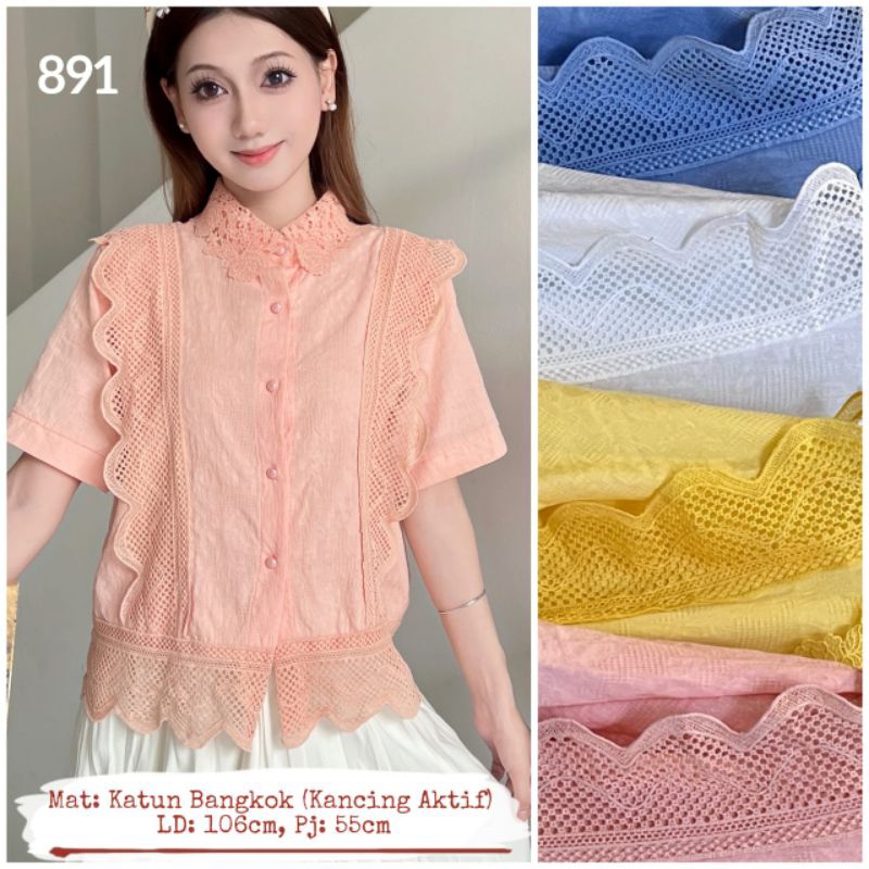 Blouse korea / 891 / Fashion wanita korea