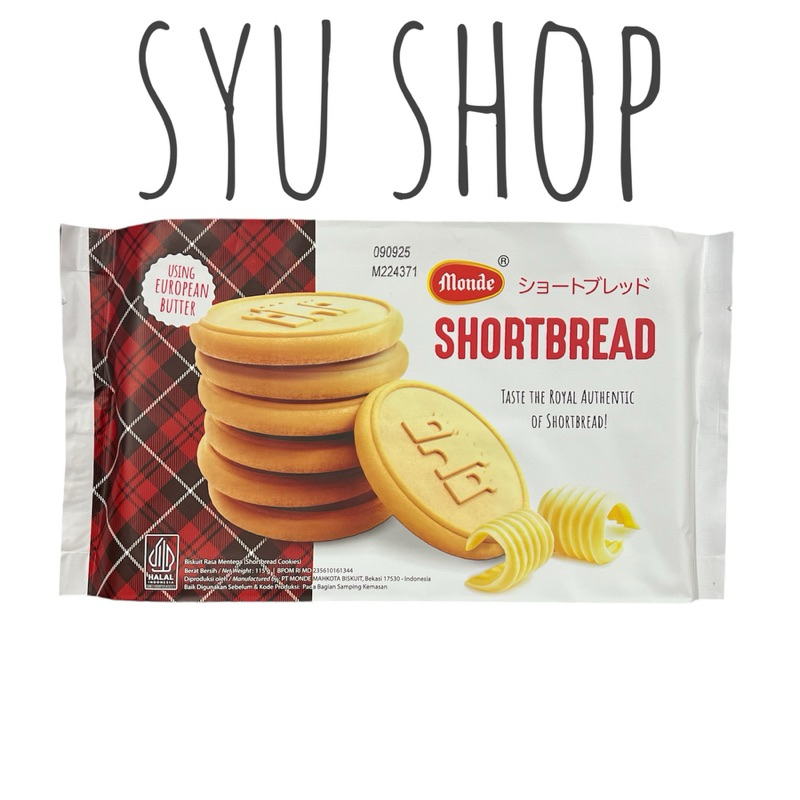 

Monde short bread shortbread premium cookies with european butter 115gr