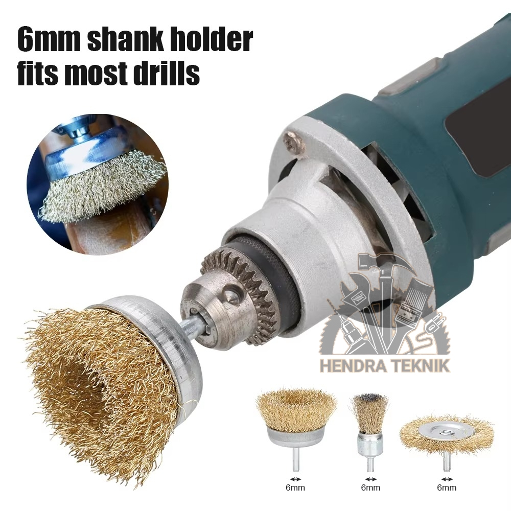 SIKAT SET 6PCS /8 PCS SIKAT MESIN SIKAT KARAT SIKAT KERAK SIKAT BOR SET SIKAT TANGKAI SIKAT OSCO MAT