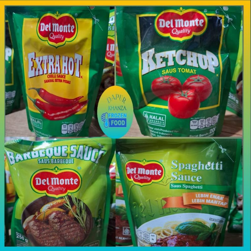 

DELMONTE SAUCE SPAGHETTI/SAUS TOMAT/BARBEQUE/CHILI EKSTRA HOT 250gr