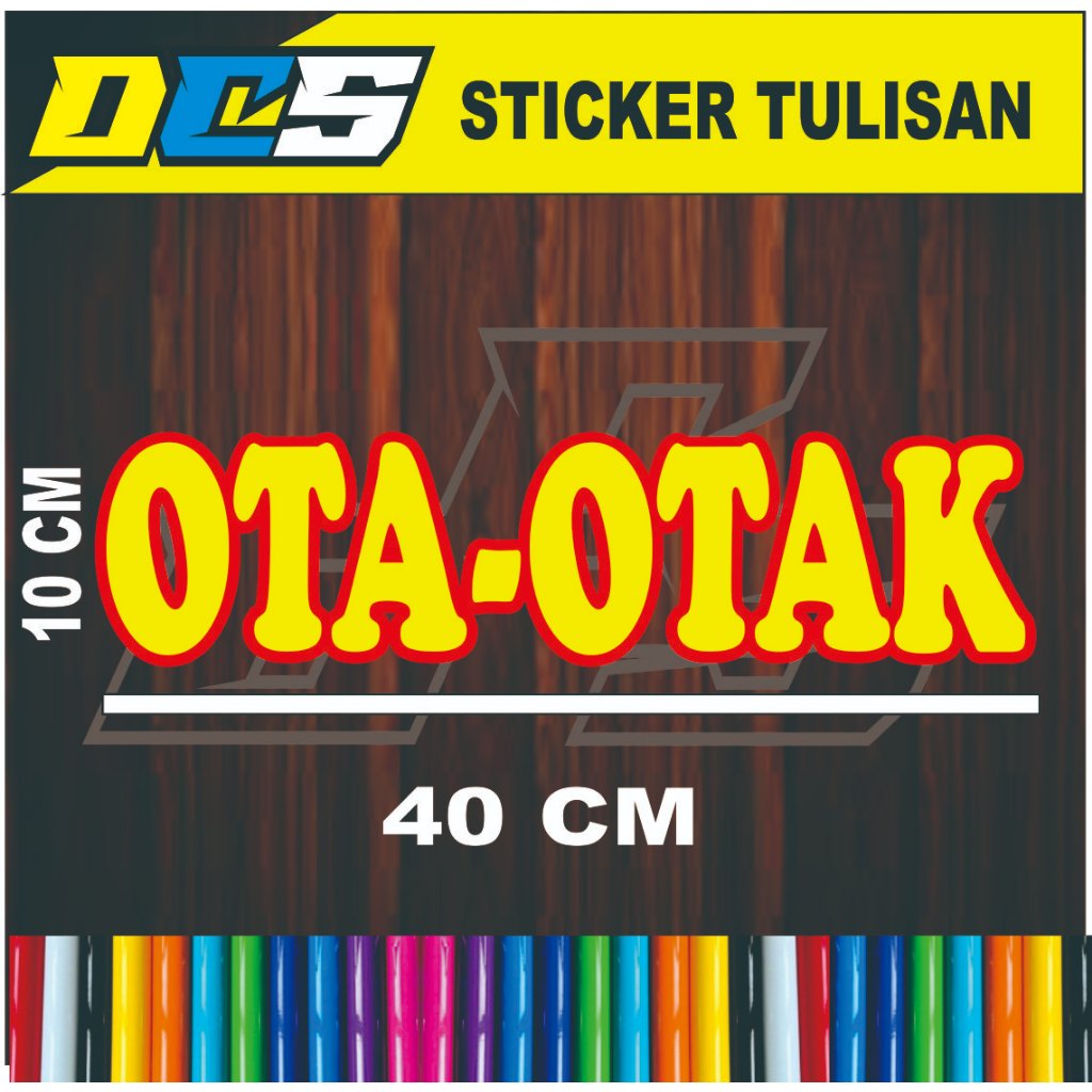 

STICKER TULISAN OTAK-OTAK HURUF DOBEL STICKER TEMPELAN NAMA UNTUK JUALAN