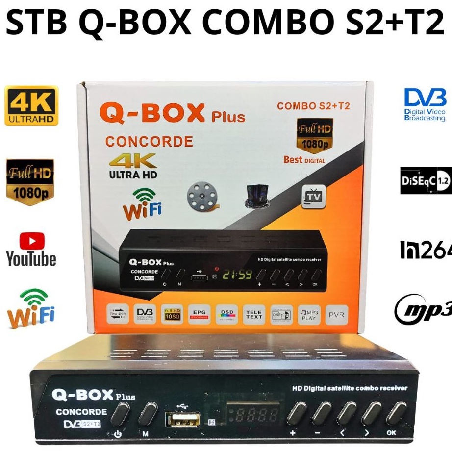 SET TOP BOX DIGITAL COMBO DVB S2  T2 WIFI STB Antena SUPER HD SUPPORT ANTENA DIGITAL DAN PARABOLA