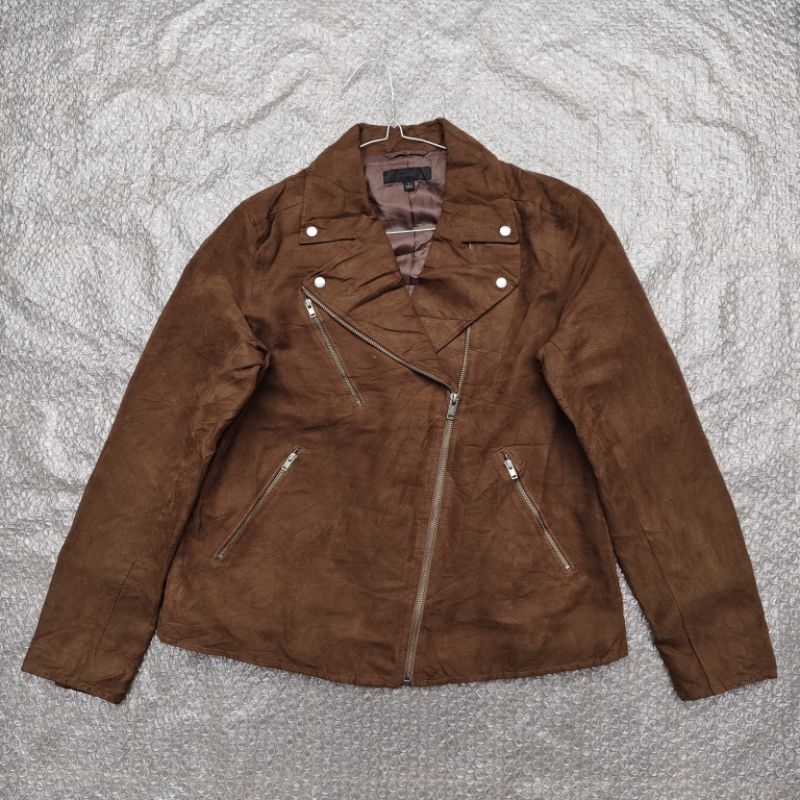 jacket Uniqlo wanita Suede jacket wanita Uniqlo biker jacket Uniqlo suede wanita