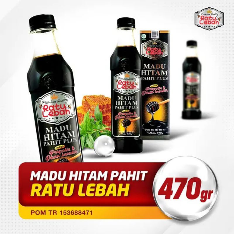 

Ratu Lebah Madu Hitam Pahit Plus Ekstrak Propolis dan Daun Insulin
