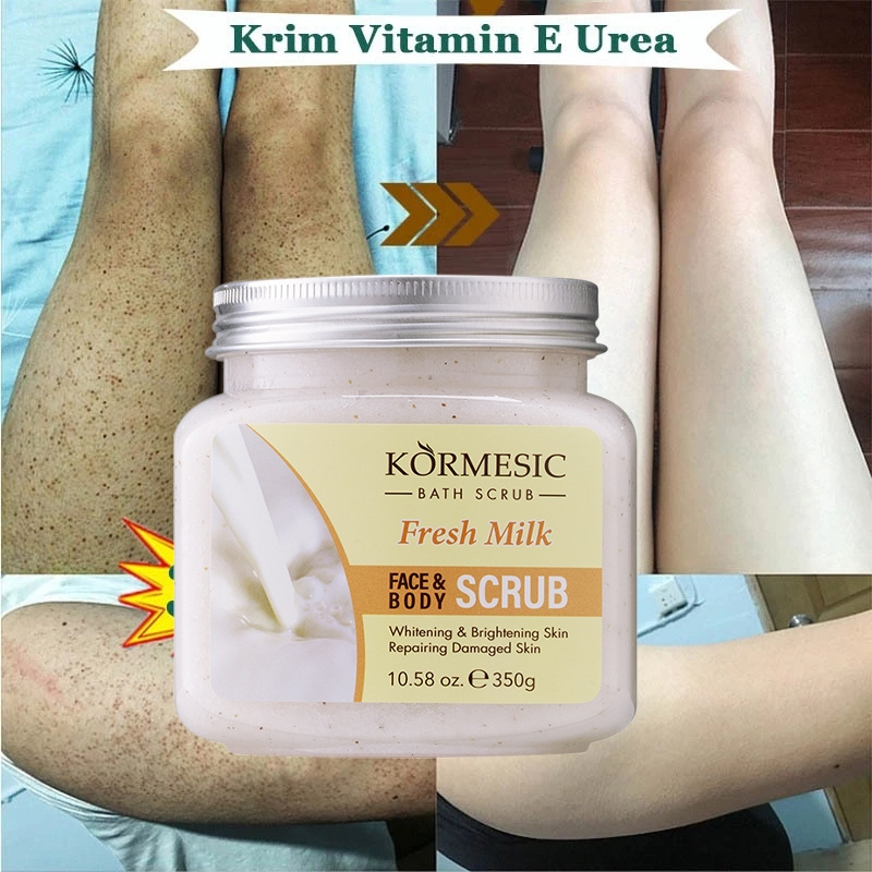 MILK BODY SCRUB 300gr lulur pemutih badan Sabun Pemutih Exfoliating Pencerah Kulit Wajah Dan Badan