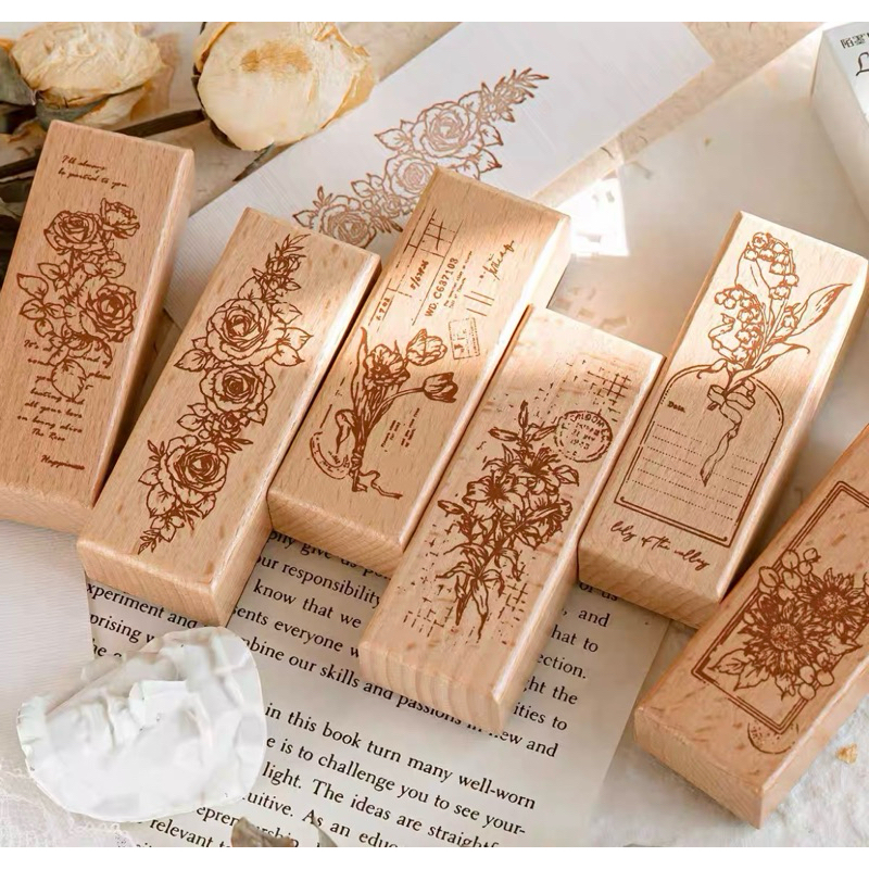 

stempel kayu / wooden rubber stamp for journal journaling bujo