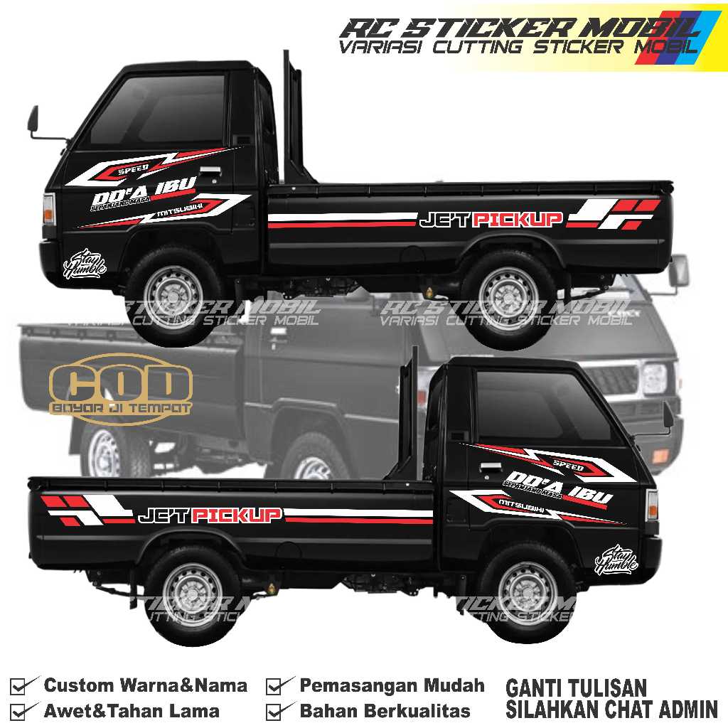 stiker mobil pick up sticker bodi mobil pick up L300