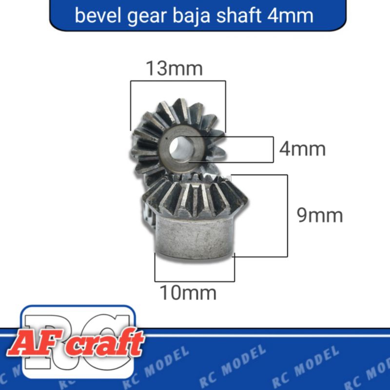 bevel gear baja 15t 90° shaft 4mm