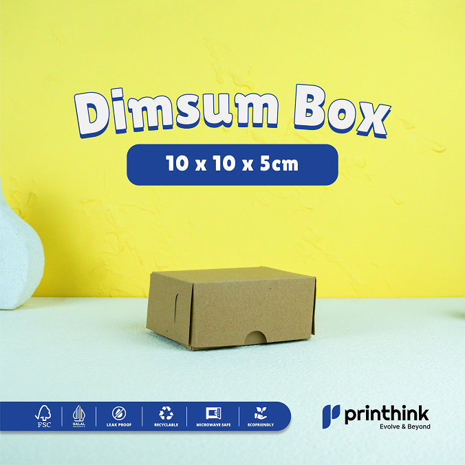 [Polos] DB-001 Dimsum Box / Packaging Dimsum / Kemasan Dimsum / Kotak Box Dimsum Kraft PE Food Grade