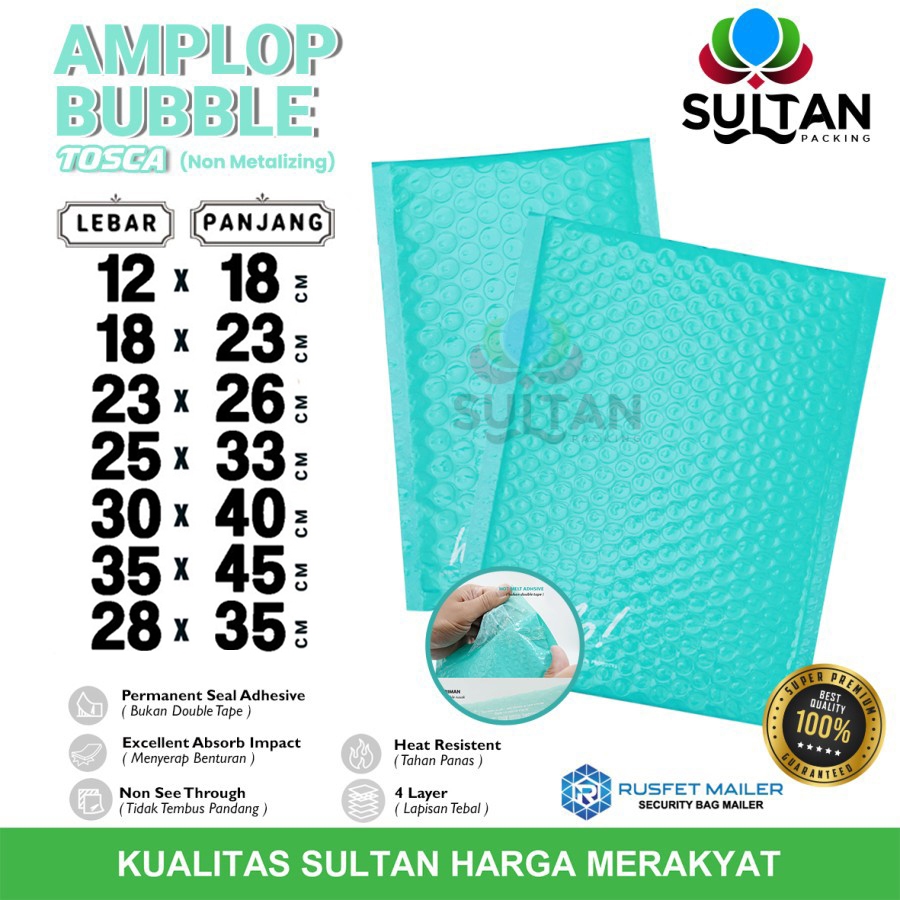 

AMPLOP BUBBLE MAILER TOSCA RUFSET ENVELOPE WRAP PREMIUM SATUAN