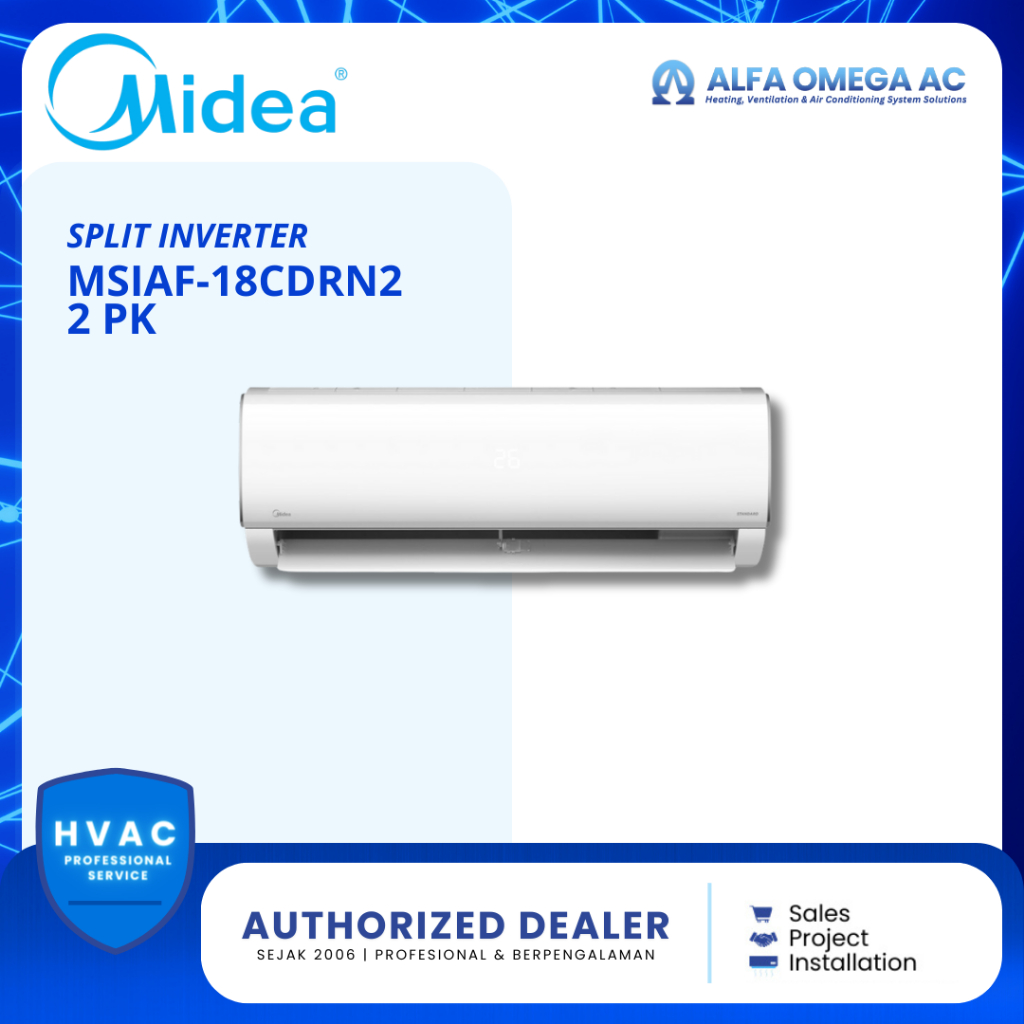 AC MIDEA SPLIT INVERTER 2 PK MSIAF-18CRDN2 | AC MIDEA SPLIT 2 PK INVERTER MSIAF18 | AC MIDEA 2 PK SP