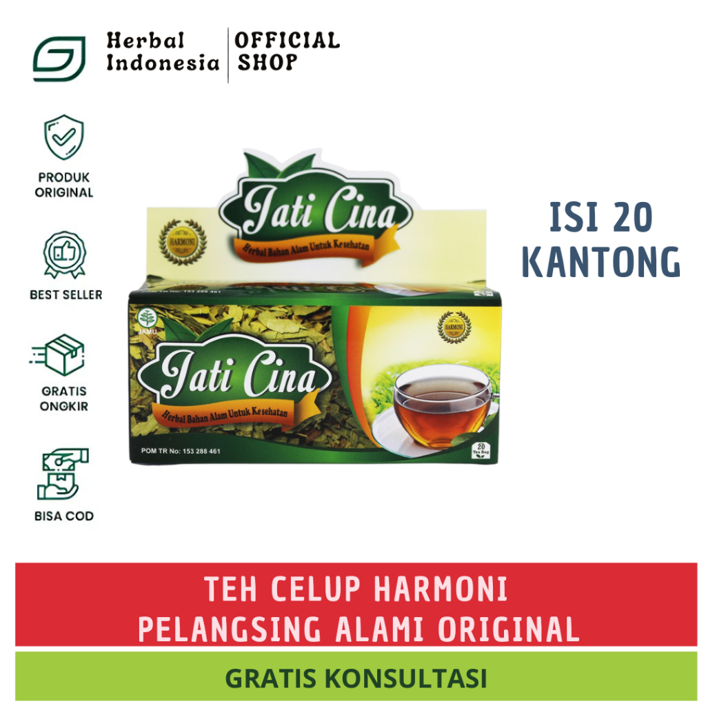 

Teh Celup Daun Jati Cina Harmoni | Pelangsing Alami ORIGINAL