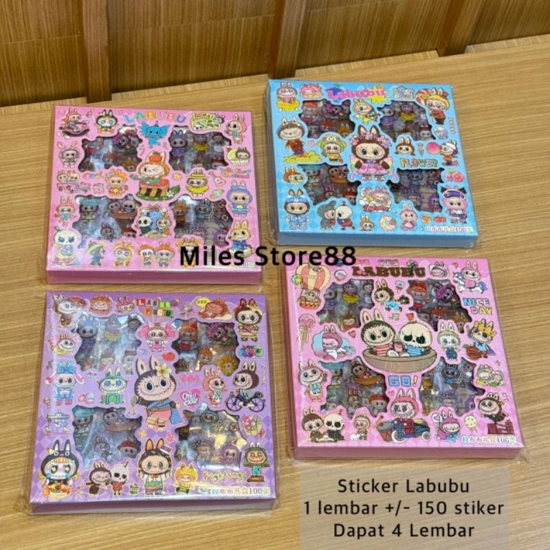 

Stiker Labubu / Sticker Sanrio Lotso Momo Capybara Mix isi 100 pcs korea aesthetic lucu DIY waterproof PET / Sticker Labubu Viral