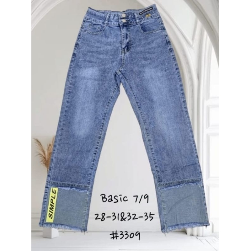 CELANA JEANS CUTBRAY CEWE IMPORT Sz DAN  7/9 BASIC M2000 28-35