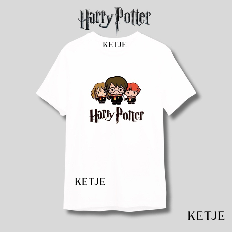 Baju Kaos Karakter Kartun Harry Potter Asrama Hogwarts / Kaos Cotton Premium Pria Wanita Anak Karakt