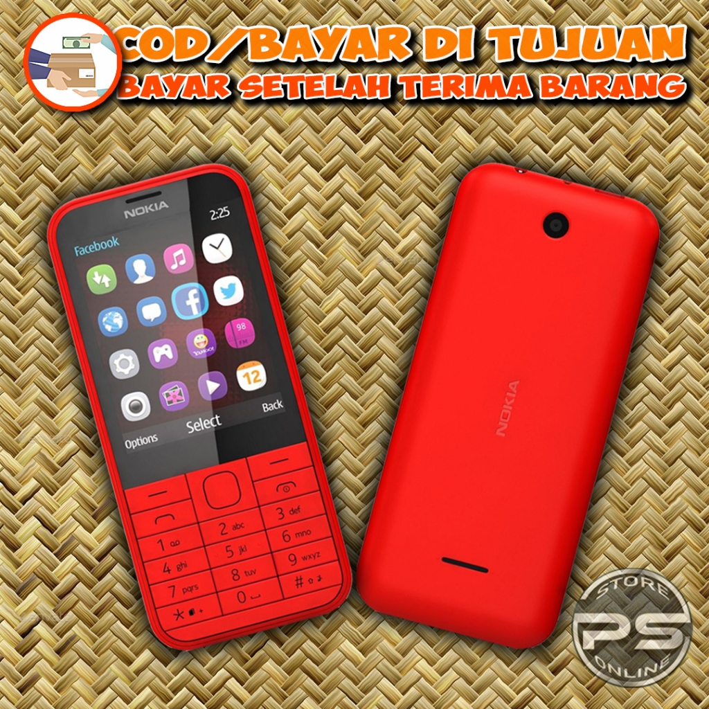 Nokia 225 - fitur terlengkap - Dual Sim - dengan layar sangat lebar