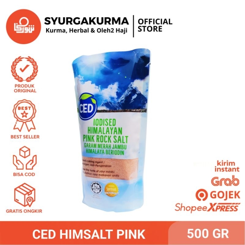 

CED NATURAL HIMALAYA PINK ROCK SALT | GARAM HIMALAYA HALAL 100% TANPA PEMUTIH DAN PEWARNA