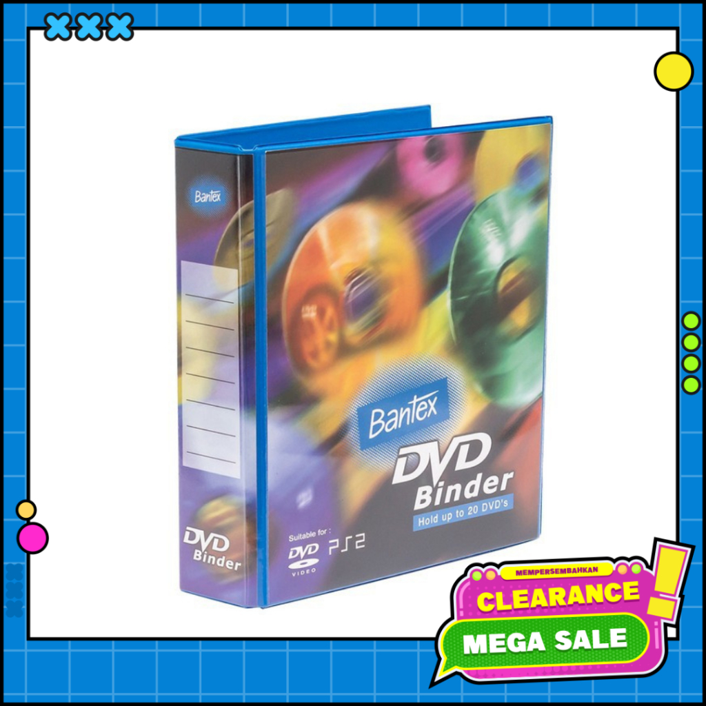 

Bantex DVD Binder 2Ring 40mm (Include 5 Pcs Pocket) Blueberry 8541 62