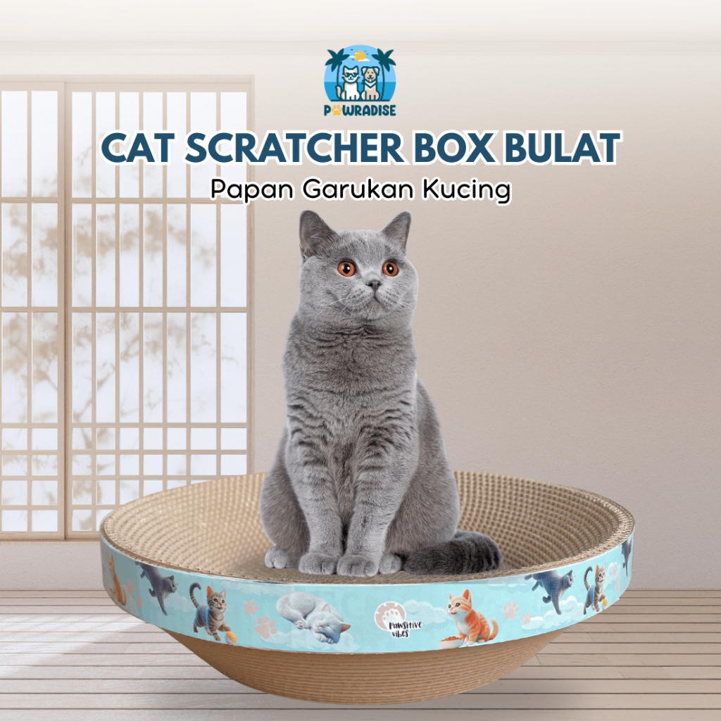 Cat Scratcher Box Cakar Model Bulat Untuk Kucing - Garukan Kucing Cat Scratcher | Cakaran Kucing | P