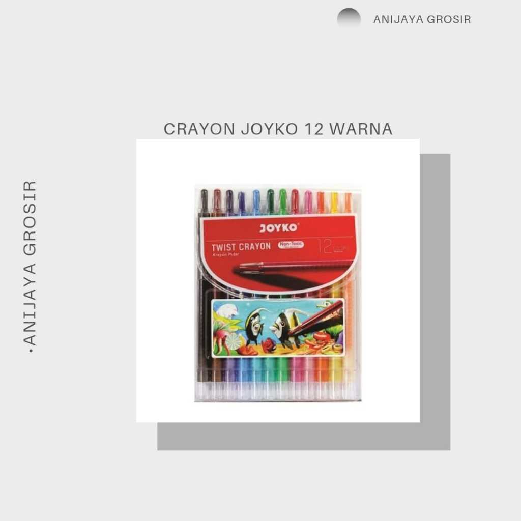 

CRAYON PUTAR/PENSIL WARNA PUTAR MEREK JOYKO 1SET ISI12 WARNA