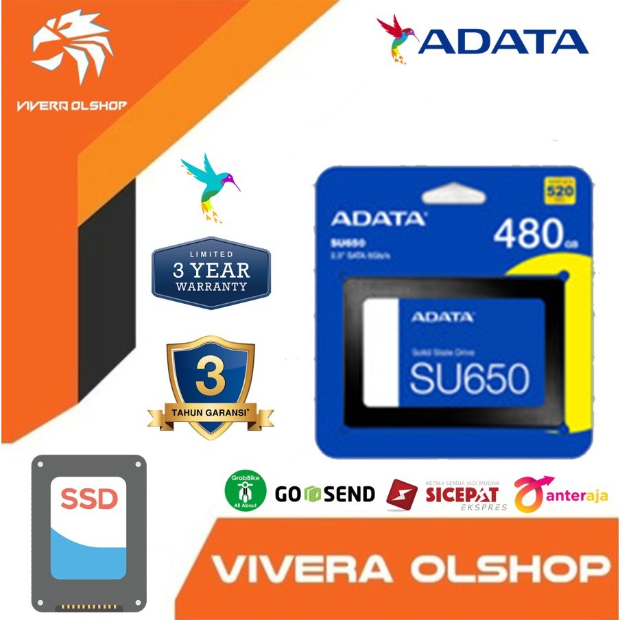 SSD 480GB Sata SU650 ADATA