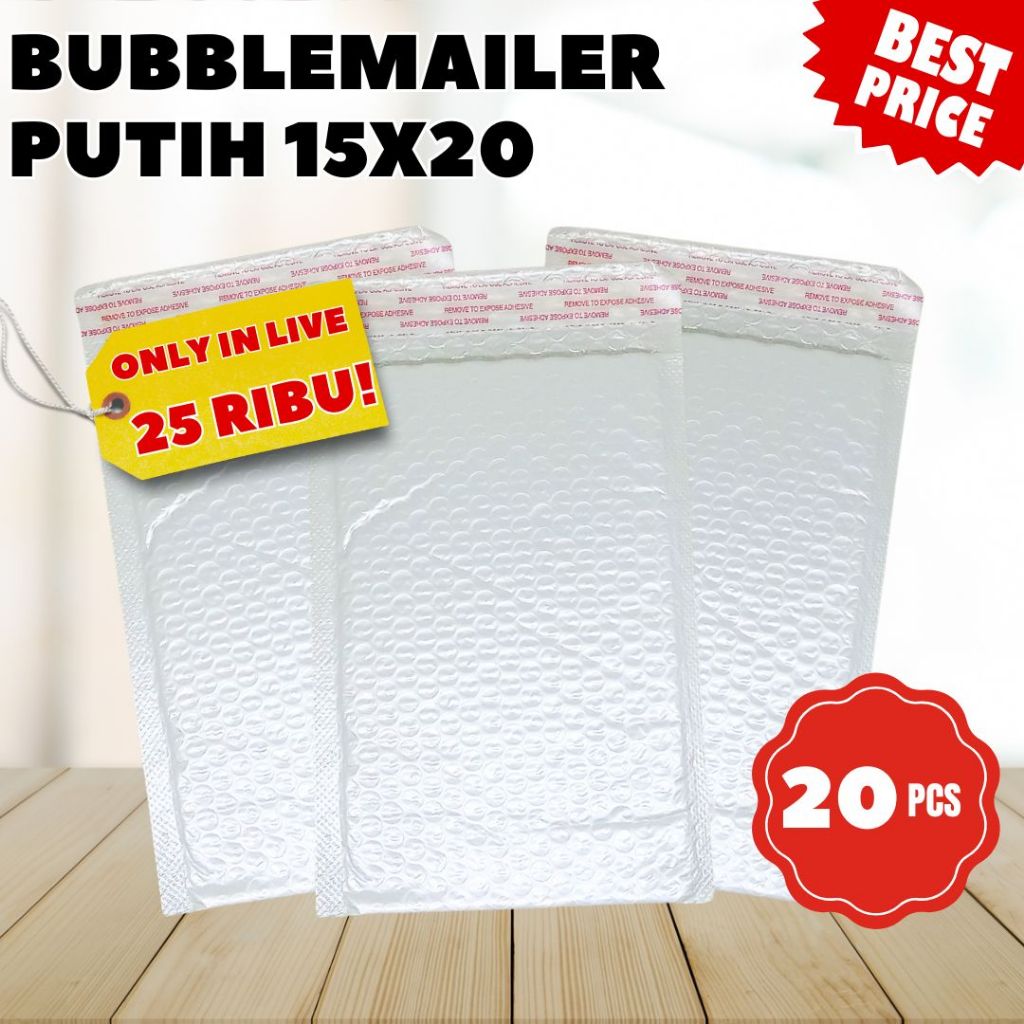 

[Live Exclusive] Amplop Bubble Mailer 15x20 ISI 20 PCS