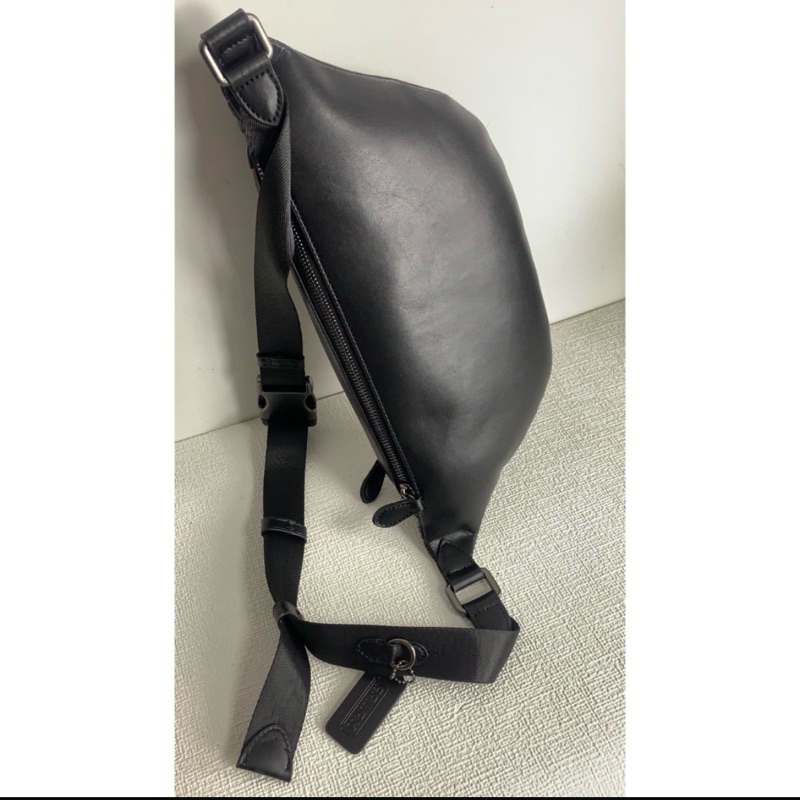 BEST DEALS Warren Belt Bag in Signature Canvas F78777 Waistbag Pria Hitam with Metal Clip FULLSET