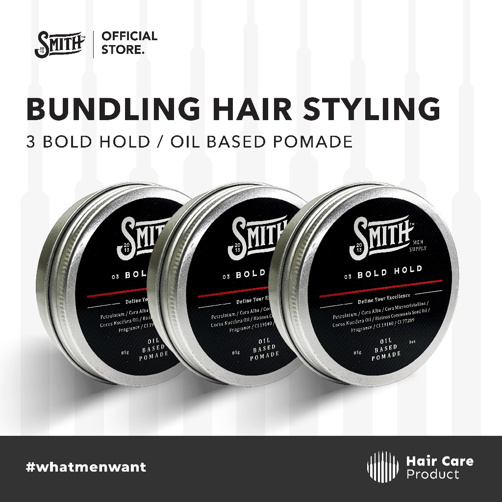 SMITH - 3 Bold Hold / Oil Based Pomade /  Pomade