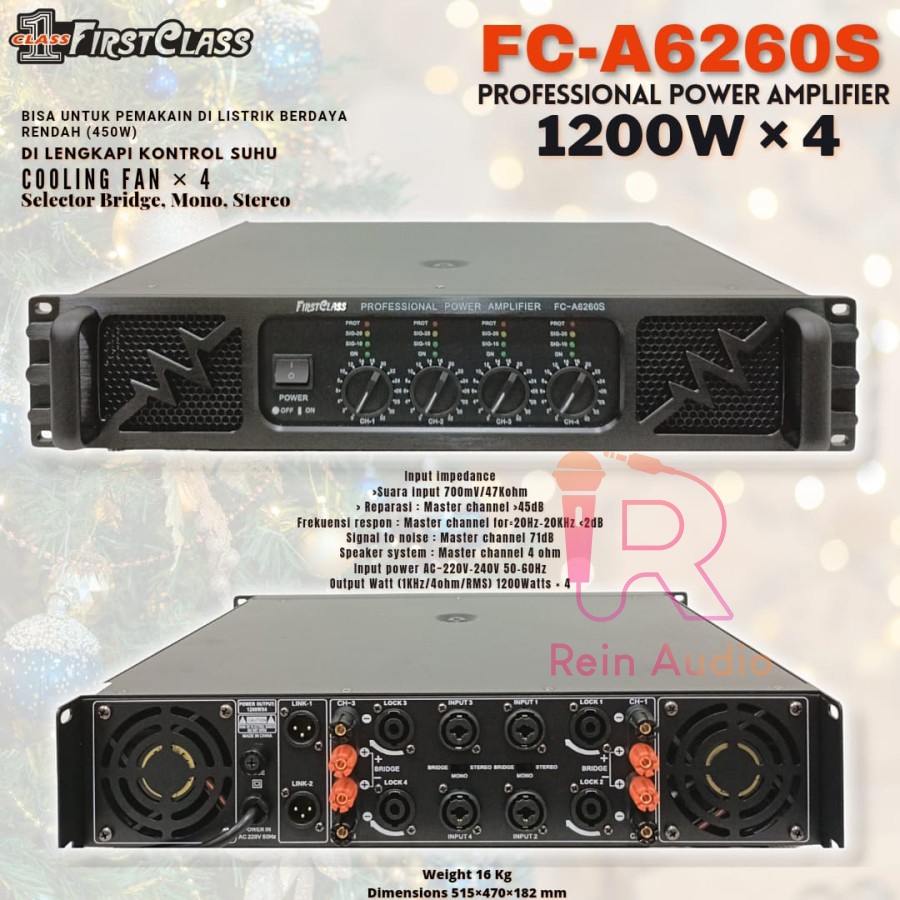 Power Amplifier Firstclass FC A6260S / FCA 6260 S Original 1200W X 4 FC-A6260S
