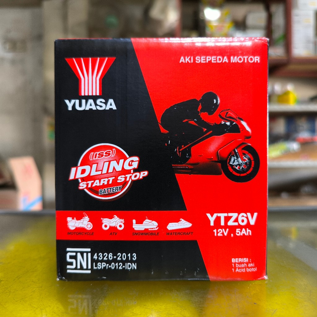 Aki Kering Yuasa YTZ6V Accu Kering Motor