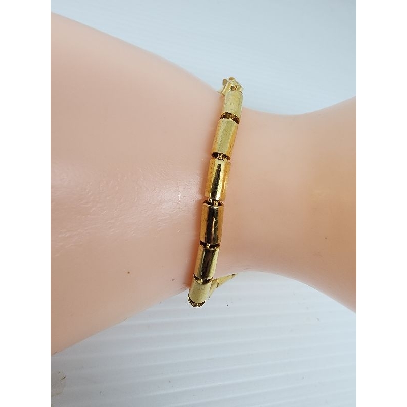 Gelang Bambu Halus Lapis Emas 24k