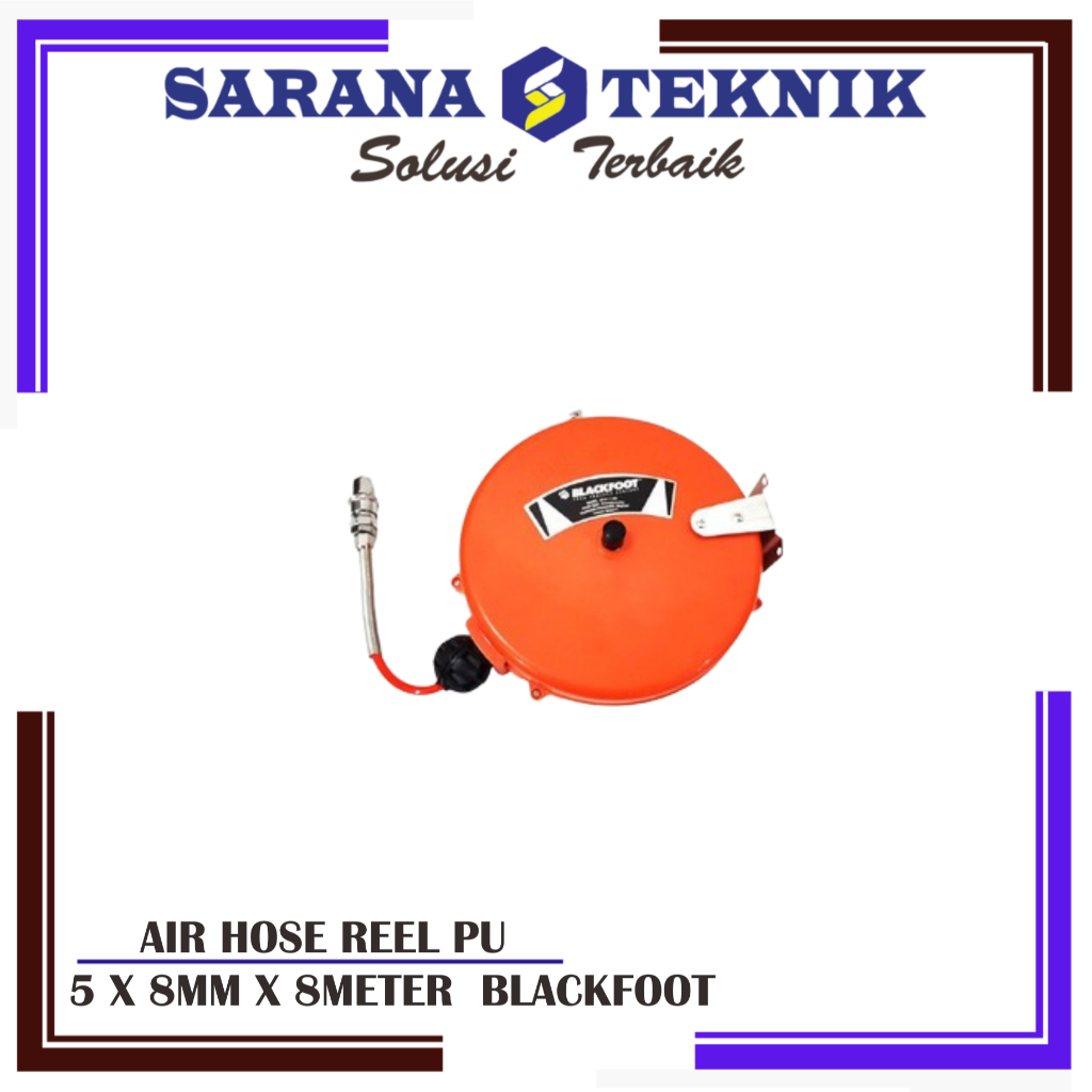 AIR HOSE REEL 8 METER / SELANG ANGIN KOMPRESOR GANTUNG BLACKFOOT