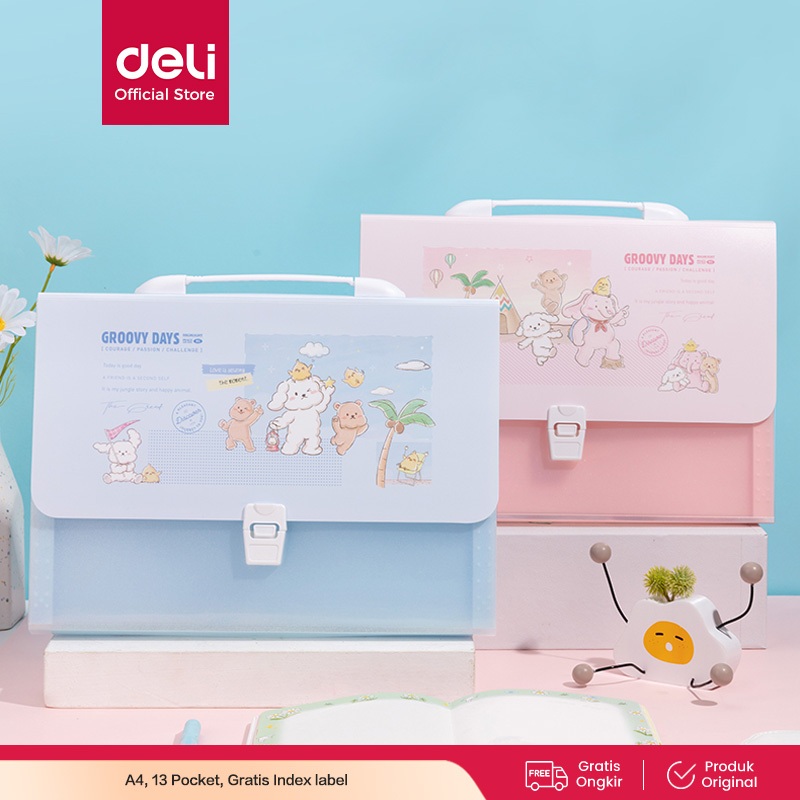 

Deli Map Harmonika / Expanding File 13 Poket A4 Gratis Index Label PM302