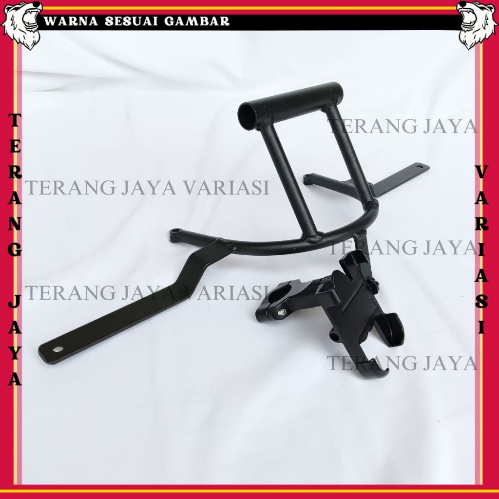 PAKET HOLDER GPS HP YAMAHA NMAX NEW PHONE HOLDER ALUMUNIUM STANG MOTOR BRAKET BRACKET BREKET HOLDER 