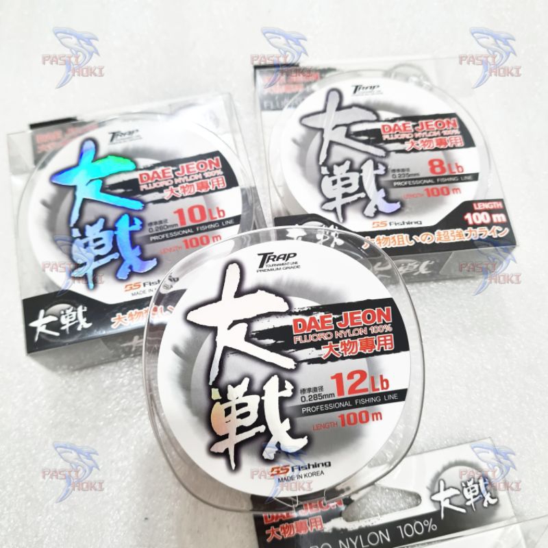 Senar pancing Dae Jeon Trap100m fluoro nylon 100% Made in Korea / senar galatama ikan mas
