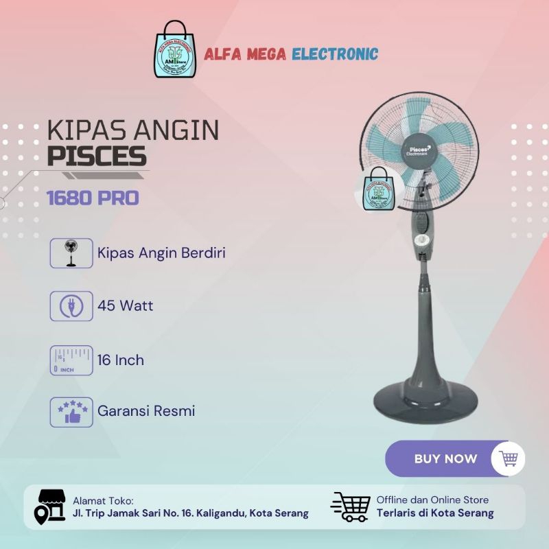 Kipas Angin Pisces 1680-PRO
