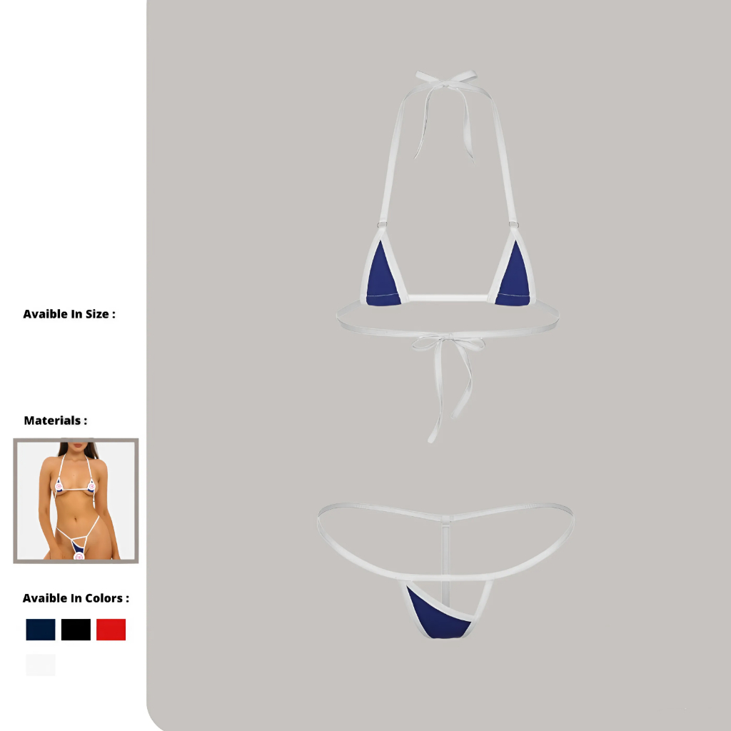 Set G String Dan Bra Berongga Miring / Bikini Seksi Berongga Miring SG049