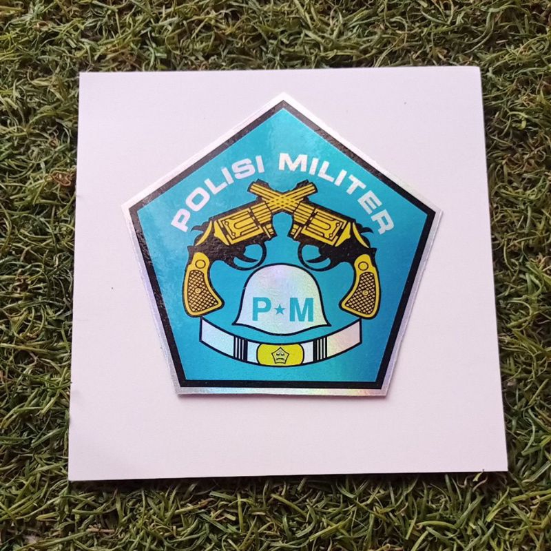 

stiker PM/POLISI MILITER/stiker hologram glossy