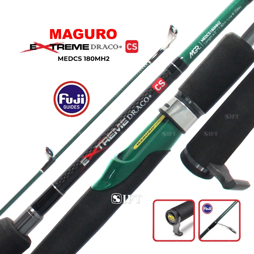 Joran MAGURO EXTREME DRACO CS | Full Fuji | Kolam Galatama Mas Bawal Lele Patin 180 IFT