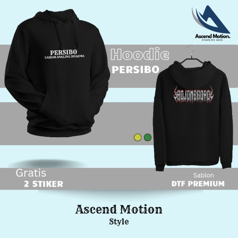 Jaket Hoodie Persibo Bojonegoro/Bahan Fleece