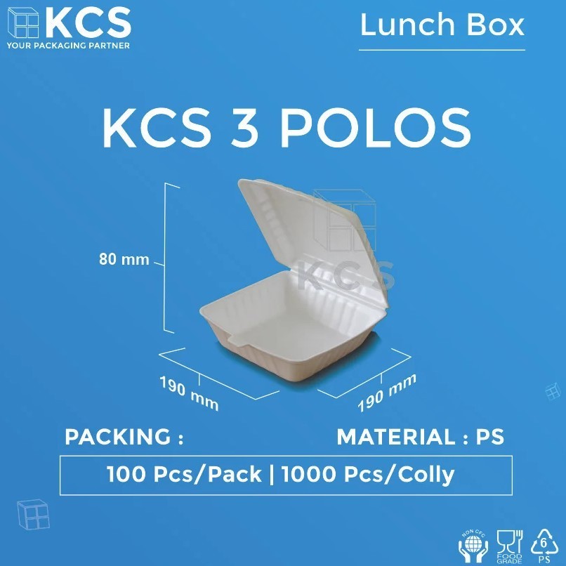 Foam / Styrofoam Lux Kotak Polos isi 100 pcs (Gosend/Instant)
