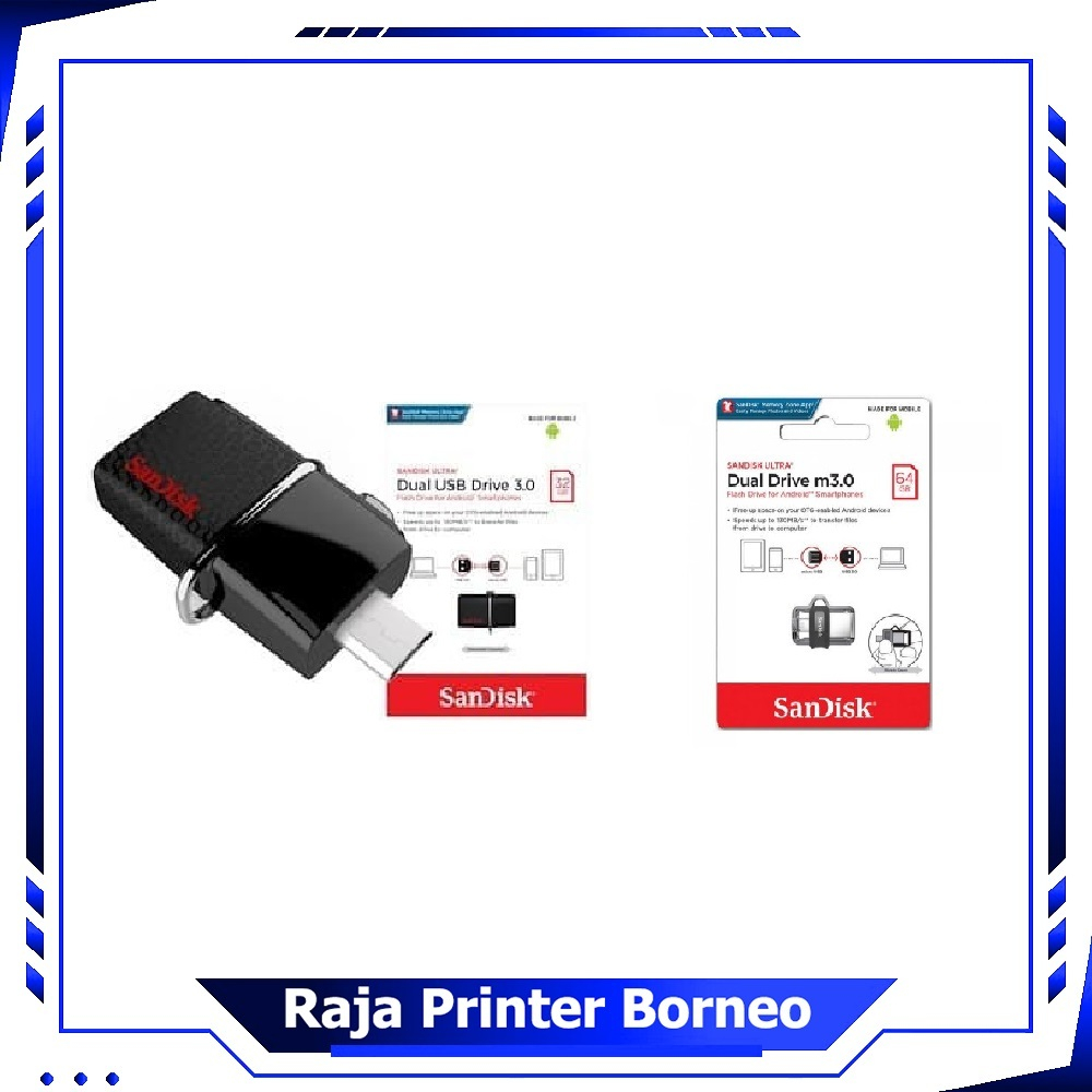 Flashdisk OTG Sandisk 32GB 64GB USB 3.0 Dual USB Drive 32 64 GB
