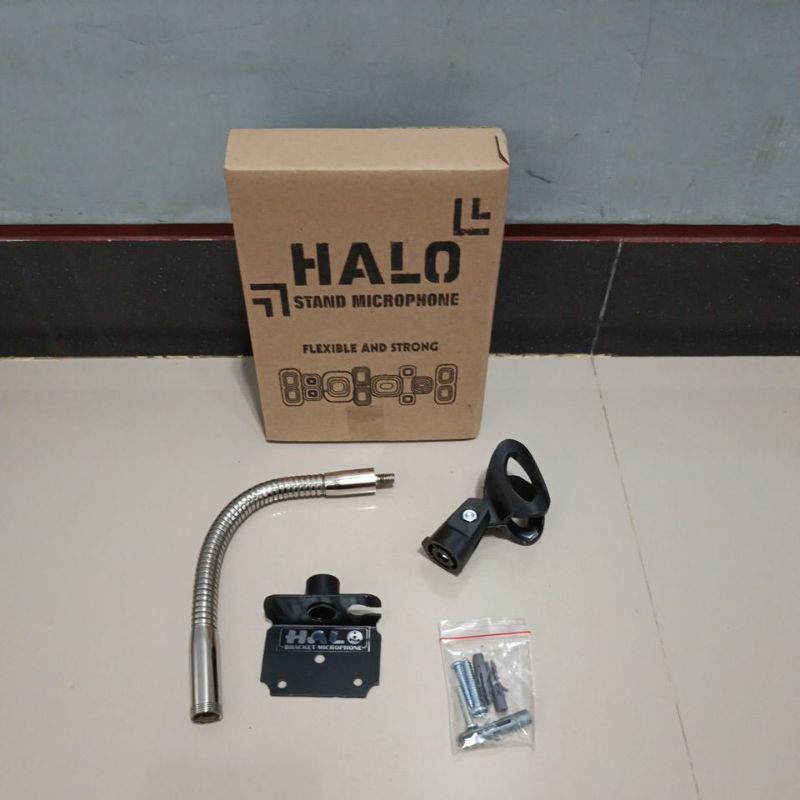 Stand Mic Dinding halo Spiral Croom 25cm Plus Holder Mic