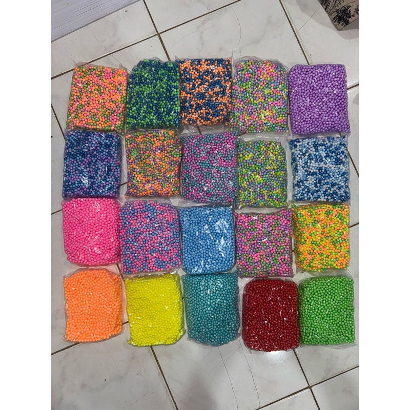 styrofoam butir warna