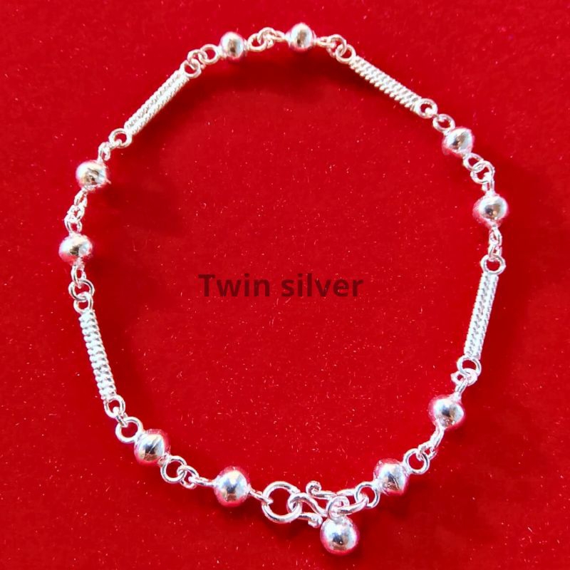 gelang tangan perak asli perak murni buatan tangan perhiasan perak asli aksesoris perak asli