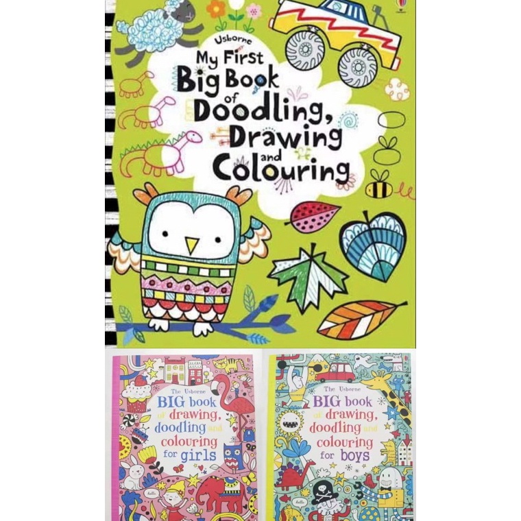 

KODE V77X Kidnedu Buku Anak Doodling Drawing and Coloring Book Buku Mewarnai Anak