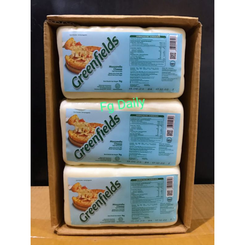

Mozarella cheese Greenfields / keju mozarella Greenfields 1kg murah Grosiran,6 kg (Grab / Gojek only)